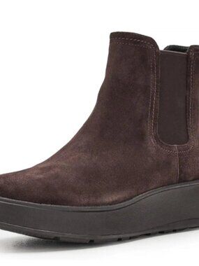 Fitflop Chocolate Brown Suede Chelsea Boot Ladies sz 11 NWT NEW